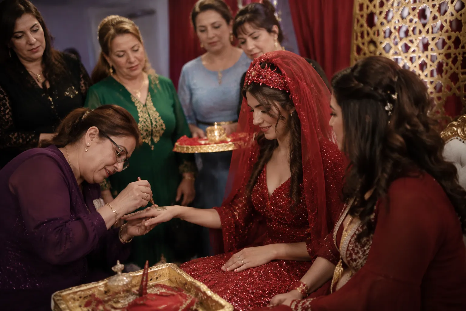 Turkish diaspora kina gecesi combining family ceremony and modern reception details